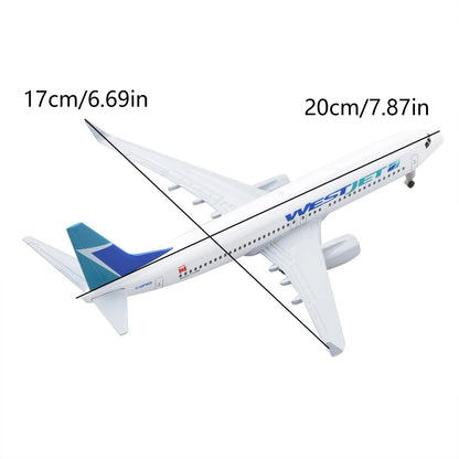 Alloy 1/300 American Westjet B737 Model Plane Diecast Airplane Aircraft Ornament