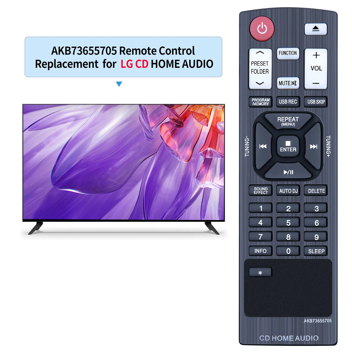 AKB73655705 Remote Control For LG CD Home Audio Mini Hi-fi System CM9950 CM4230