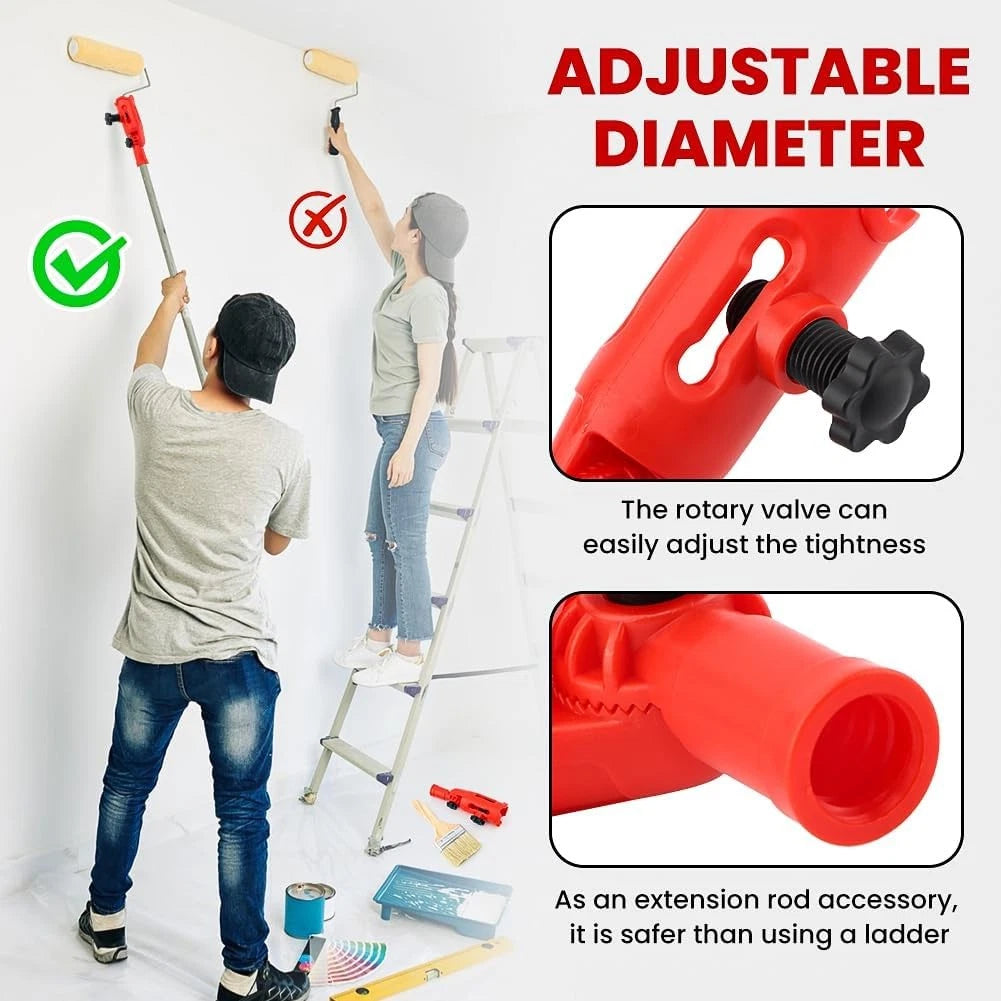Multi-Angle Paint Brush Extender with 1 Brush, Red