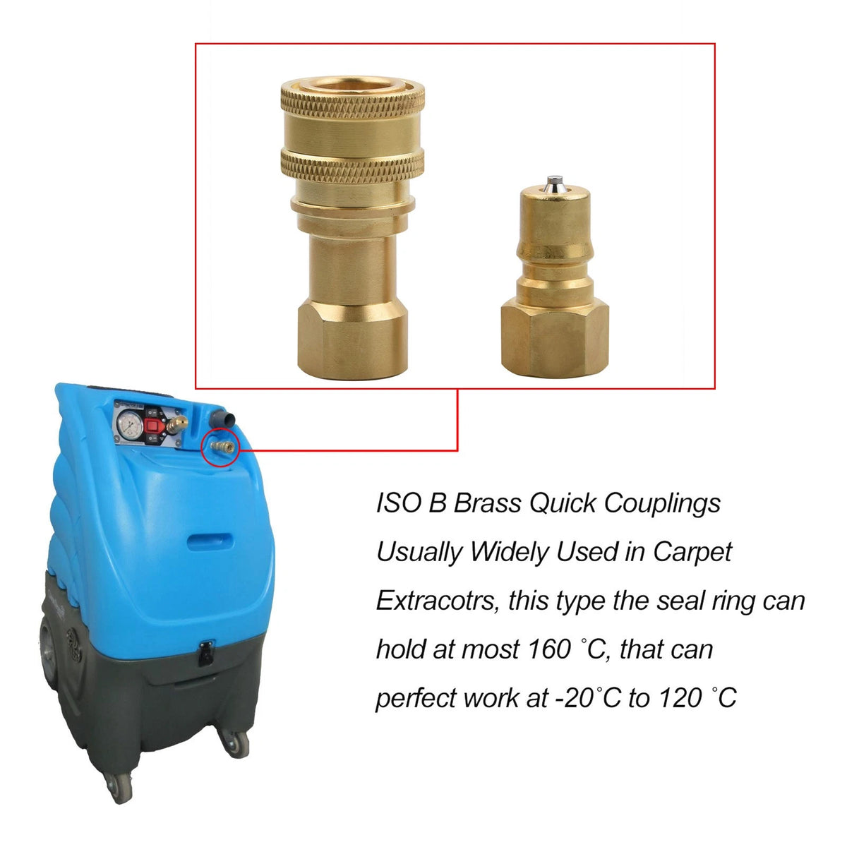 1Pack High Quality 1/4" Quick Connector Kit Up to 5000-6000 PSI for Ball Valve