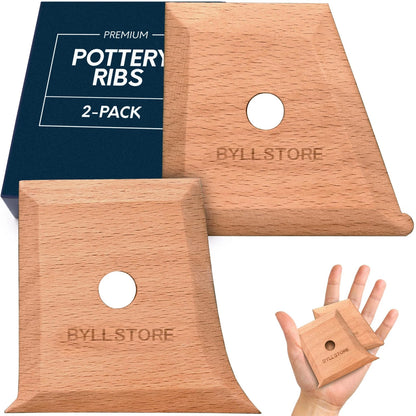 Byllstore Pottery Ribs & Trimming Tools | 2 Foot 2 Pack | Shaper