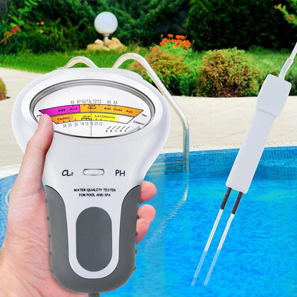 Swimming Pool Digital Water Quality Monitor PH/CL2 Chlorine Tester with Probe