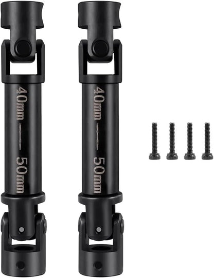 MORLORDY 2Pcs Steel Drive Shafts 40-50MM Center Driveshafts for 1/24 FMS...