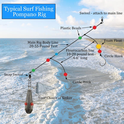 Pompano Rigs Making Kit Surf Fishing Rig Saltwater 210pcs