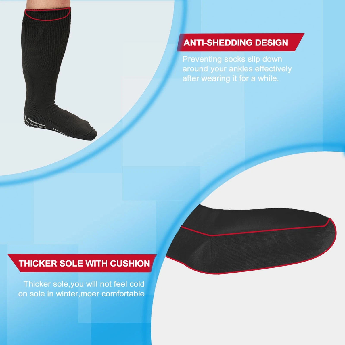 Bulinlulu Extra Width Diabetic Socks Women Men-4 Pairs Super Wide WIDE, Black