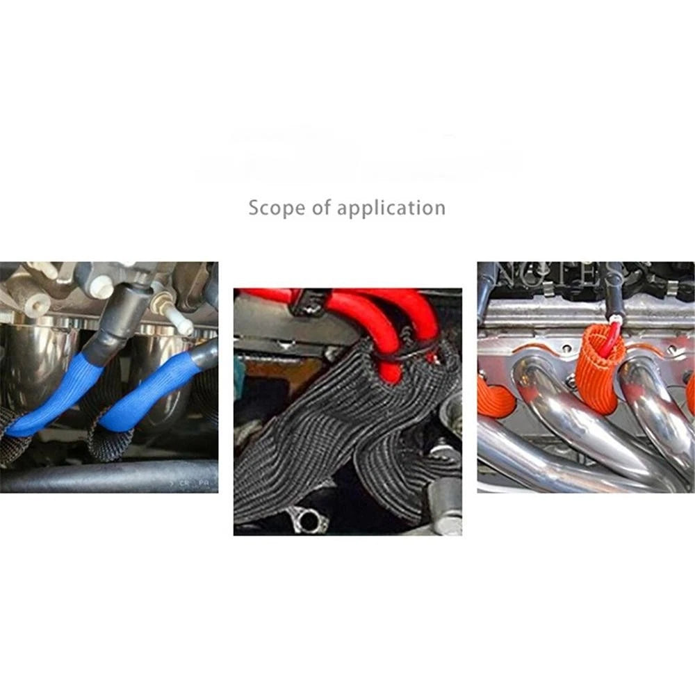 8pcs 1200° SPARK PLUG WIRE BOOTS HEAT SHIELD PROTECTOR SLEEVE for SBC BBC