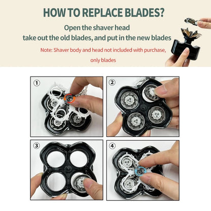 Shaver Replacement Blades for Skull Pitbull 8 blades