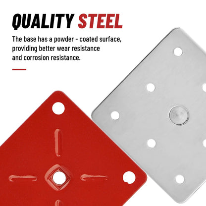 TRUCFUSION House Floor Jacks, 5-8" Height Range Adjustable Screw 2X, red