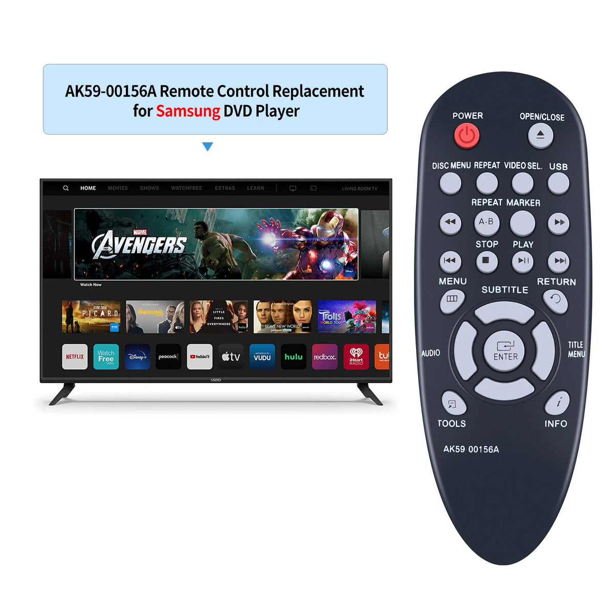AK59-00156A Remote Control For Samsung DVD Player DVD-E360 DVD-E370 DVDE360