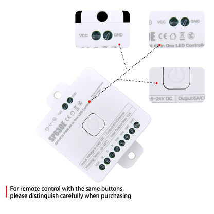 SP630E Bluetooth LED Controller Support PWM Monochrome CCT RGB RGBW RGBCCT