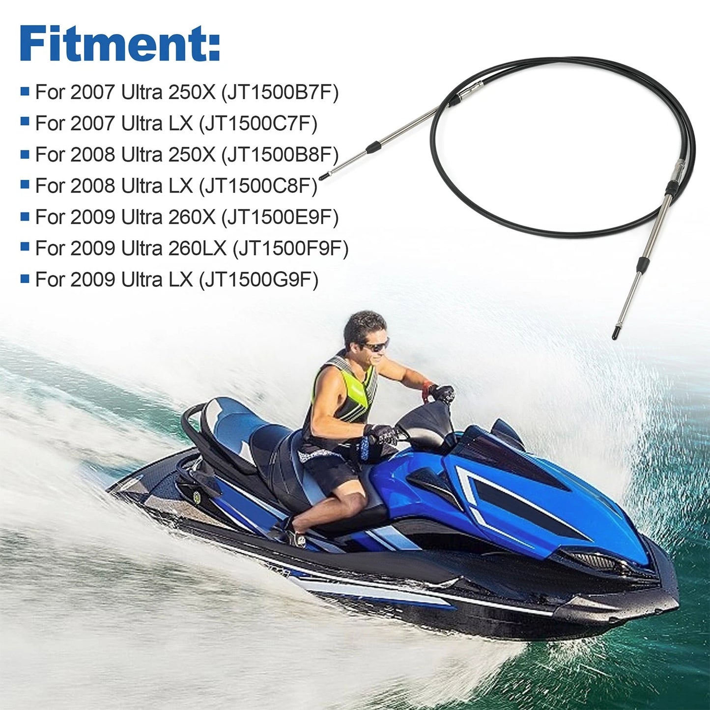 59406-3780 Steering Cable Replacement for Kawasaki Ultra LX /250X / 260LX / 260X