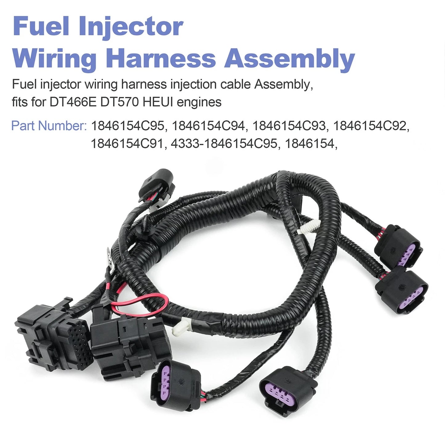 1846154C95 Fuel Injector Harness For International DT466E HEUI 1994-2003