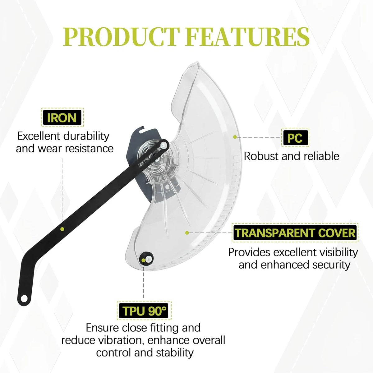 12" Miter Saw Blade Guard for Ryobi TSS121, TSS121T, TSS120 - Safety Clear