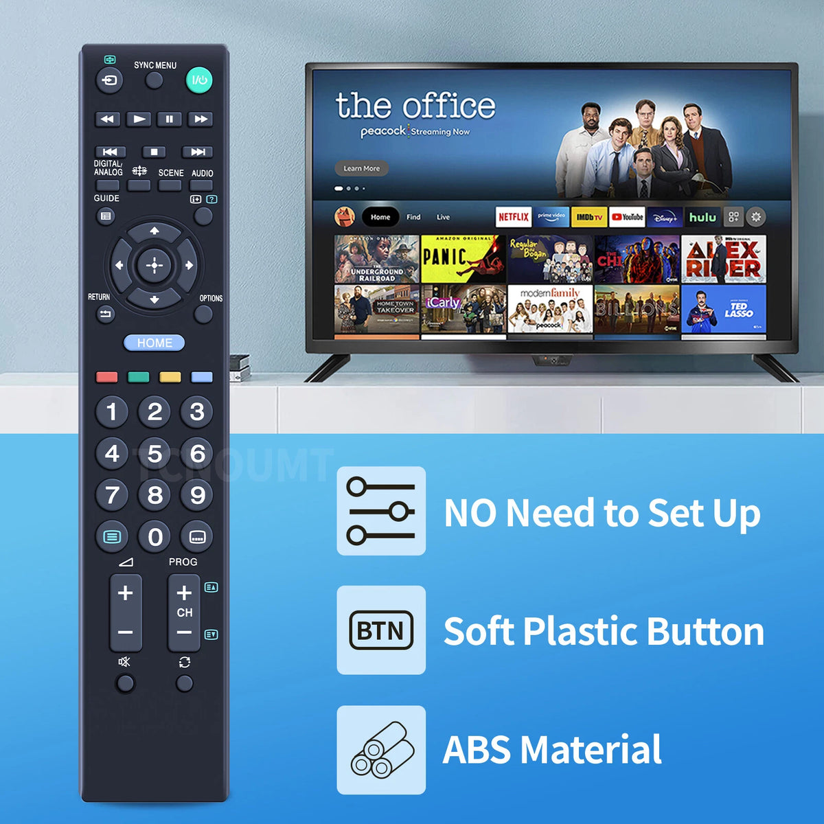 RM-ED046 Remote Control For Sony TV KDL-32BX320 KDL-22BX320 KDL-26BX320