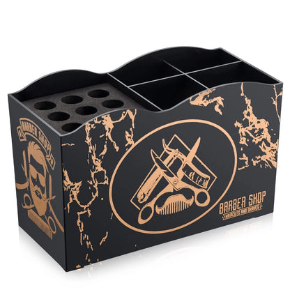 Noverlife Barber Scissors Holder Box, Professional Beard Man Style - Black