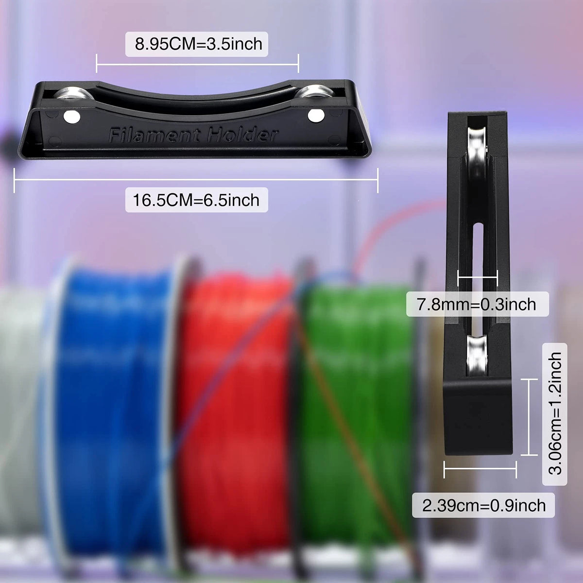 Weewooday 3D Printer Filament Spool Holder Fits Large, Black