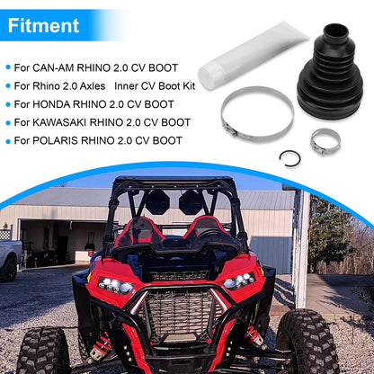 For Rhino 2.0 CV Front/Rear Axle Replacement Boot Kit