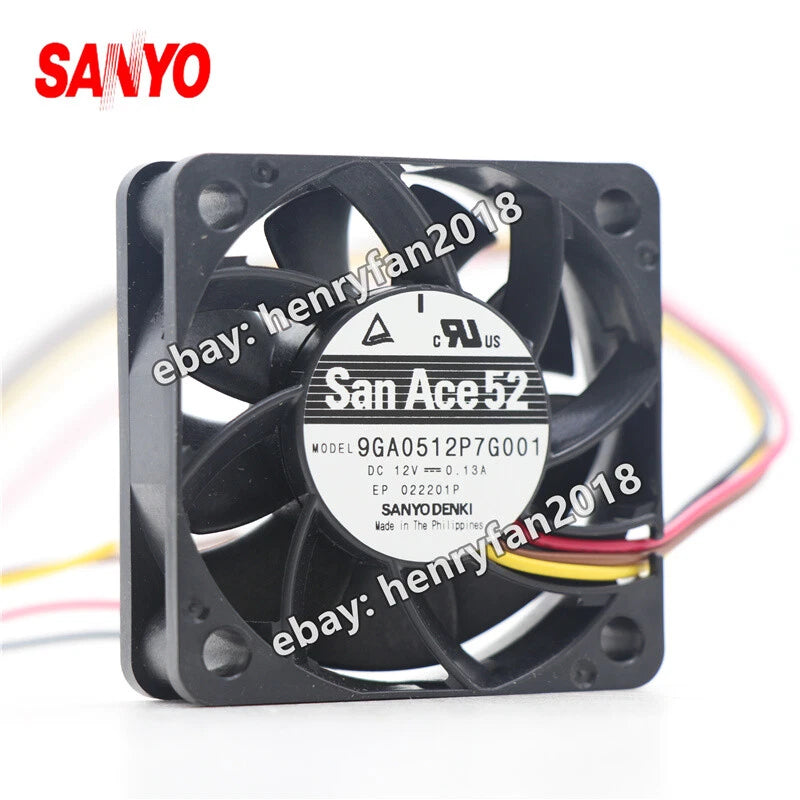 SANYO Denki 9GA0512P7G001 SanAce DC 12V 0.13A 50*50*15MM 4-wire PWM Cooling Fan
