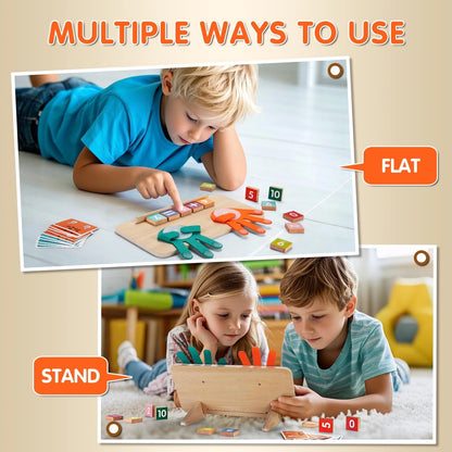 Montessori Toys for 3-5 Year Old, Educational Math 11.6x8.46 inch, Colorful