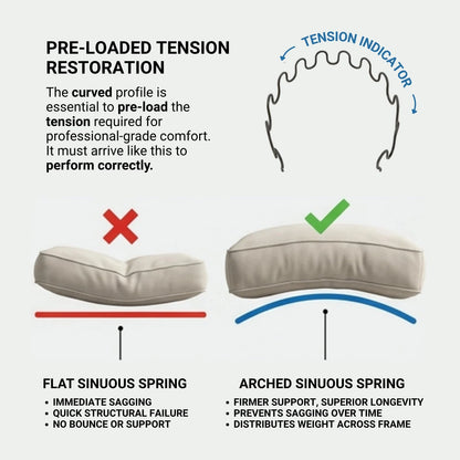 House2Home 31" Sinuous Spring Repair Kit for 4-pack Kit, Grey