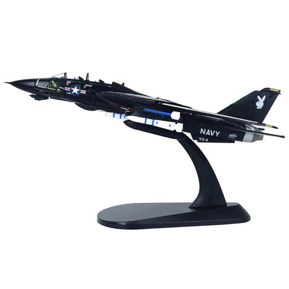 1:100 F-14 Tomcat US Fighter VX-4 Plane Model Alloy Aircraft Military Decoration
