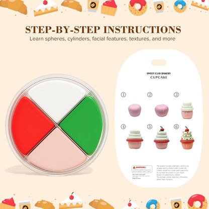 Cake Themed Air Dry Clay Kit for Kids - 12 Boxes Ultra Light Model Theme