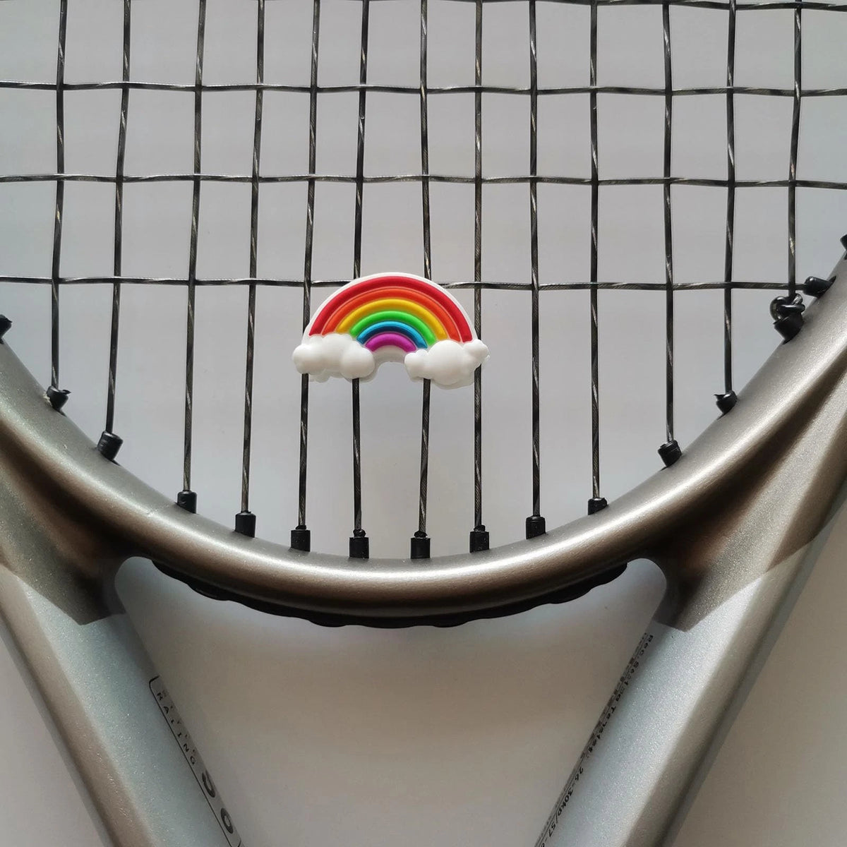 Tennis Dampener Cute/Funny 5 Pack Rainbow Racket 6