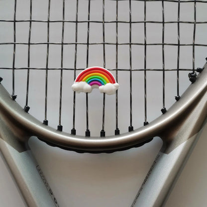 Tennis Dampener Cute/Funny 5 Pack Rainbow Racket 6