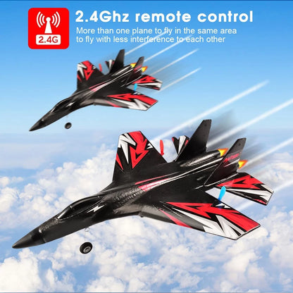 RoofWorld  Upgrade SU27 RC Airplane, Remote Control Black, Black