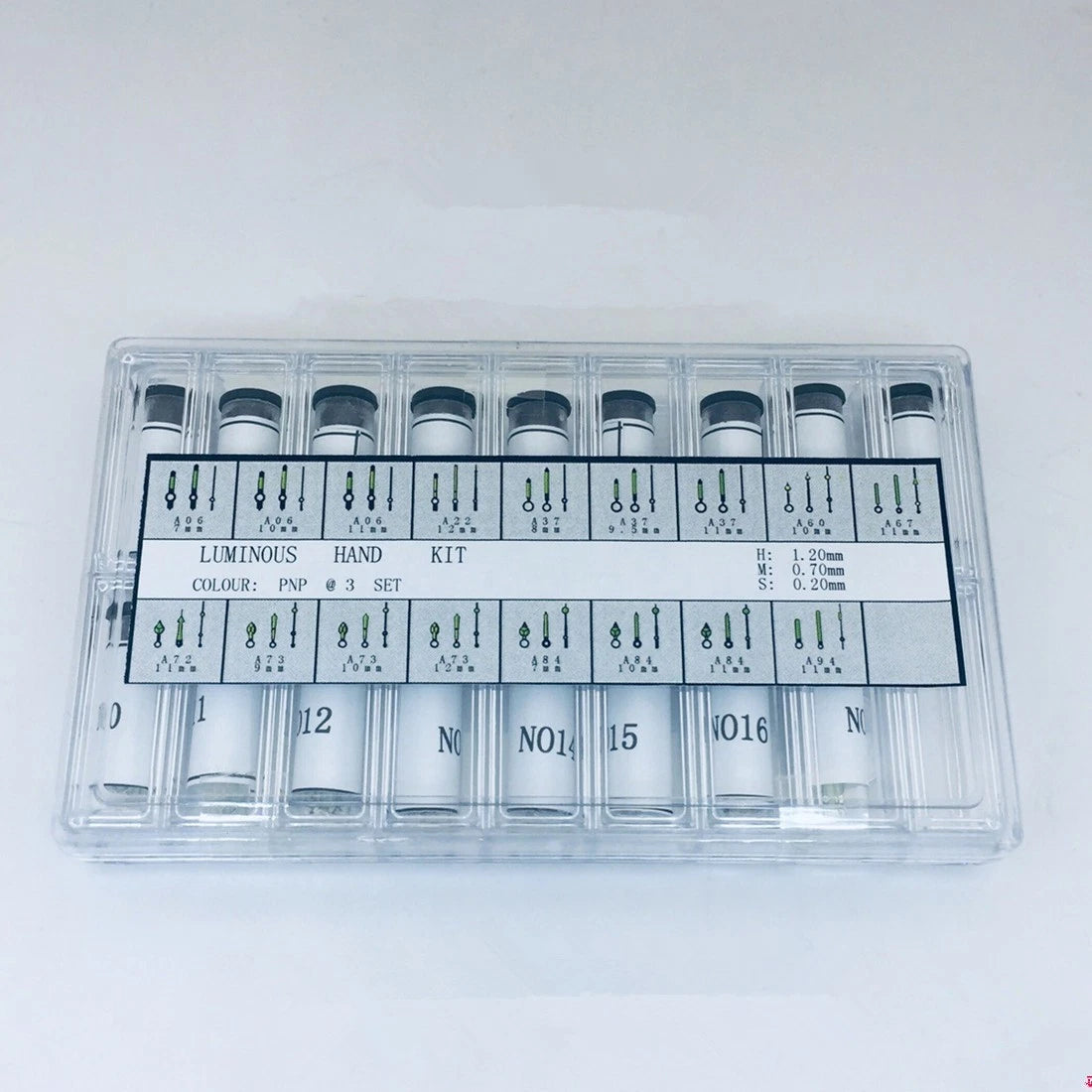 1 Box Silver Luminous Watch Hour/Second/Minute Hands Neddles Repairing Tool