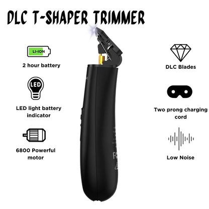 Supreme Trimmer T Shaper - Quiet Cordless Beard & Hair for Black Dlc