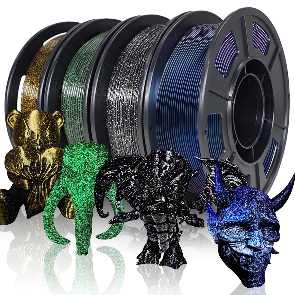 YOUSU 3D Printer Filament Galaxy PLA PLA, 1-galaxy Pla 250g*4 Pack