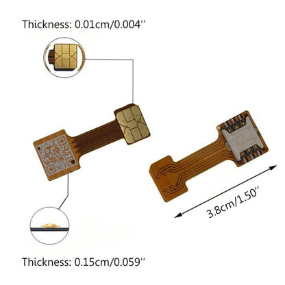 Double Dual SIM Card Micro SD Adapter for Android Phone Extender Nano to NAMO C