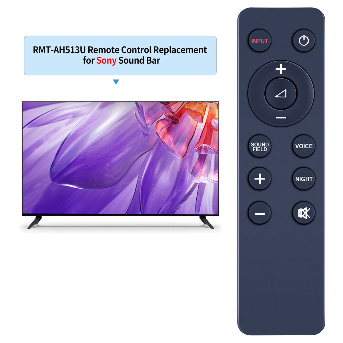 RMT-AH513U Replace Remote Control For Sony Soundbar HT-SC40 HT-S400 SA-SC40
