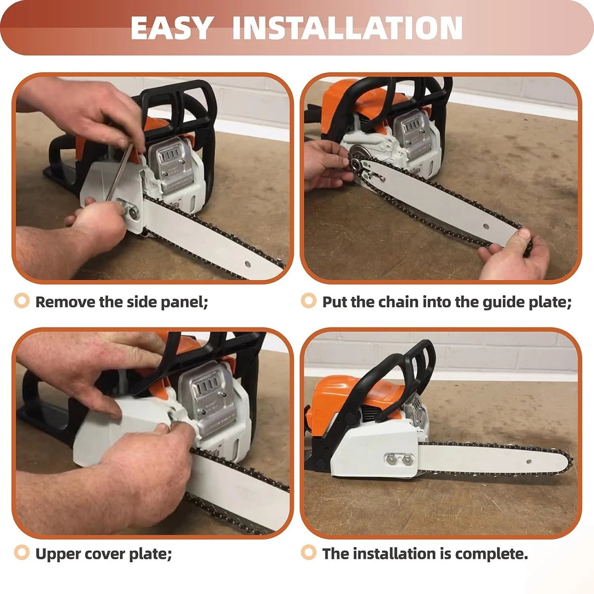 8 Inch Pole Saw Chain Compatible with Harbor Freight Portland 62896 68862...