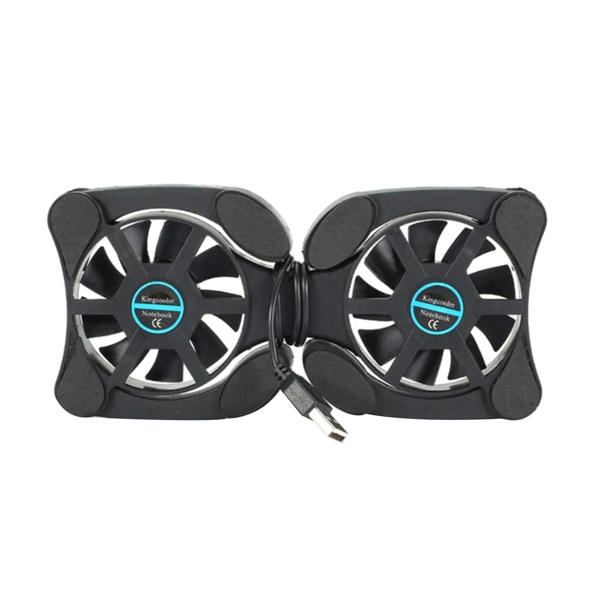 Dual USB Fan Cooler Pad for Laptop 7-15 Inch Adjustable Foldable Arms Low Noise
