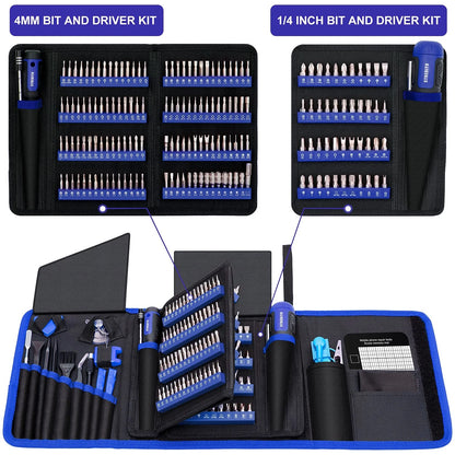 STREBITO Precision Screwdriver Set 191-Piece Multi-Bit 191-Piece, Blue