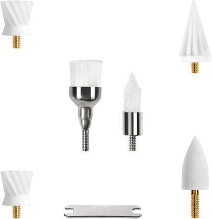 6 Tooth Polisher Replacement Brush Heads,Tooth Cleaning 6 Piece Set, White1