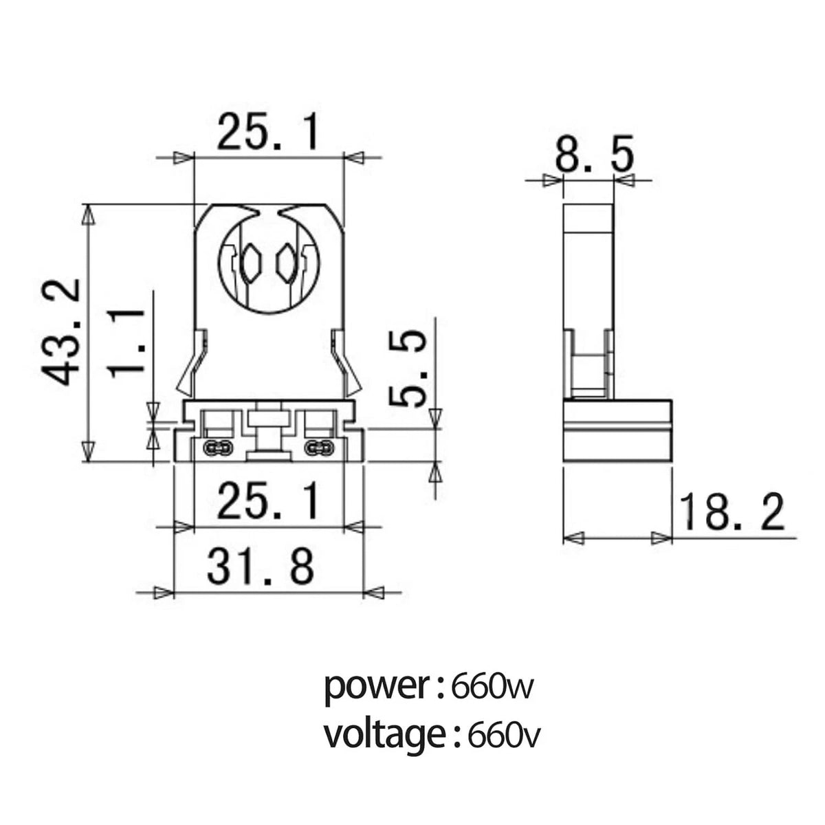12 Packs Non Shunted T8 Lamp Holder Socket Turn Type for LED Fluorescent...