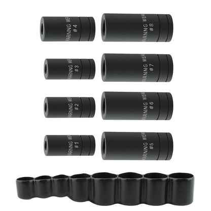 Black Coated Tap Socket Set 70500 8PCS for 1/4 Inch and 3/8 Inch Drive Sizes