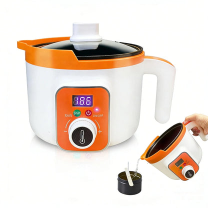 Ksedcon Digital Wax Melter for Candle Making, 1.5L wax melting pot, orange