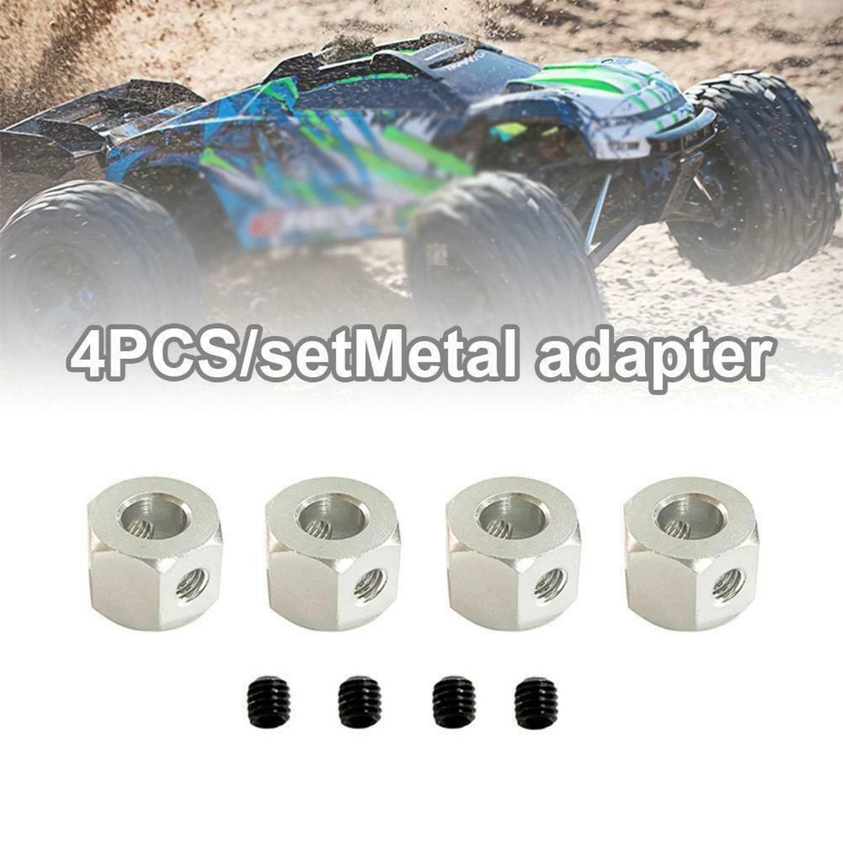 Metal 5mm Wheel to 12mm Combiner Wheel Hub Hex Adapter For WPL D12 C14 MN D90 q