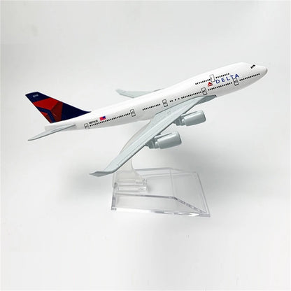 1/400 16cm Delta B747 Alloy Plane Model Airplane Model Simulation Plane Ornament