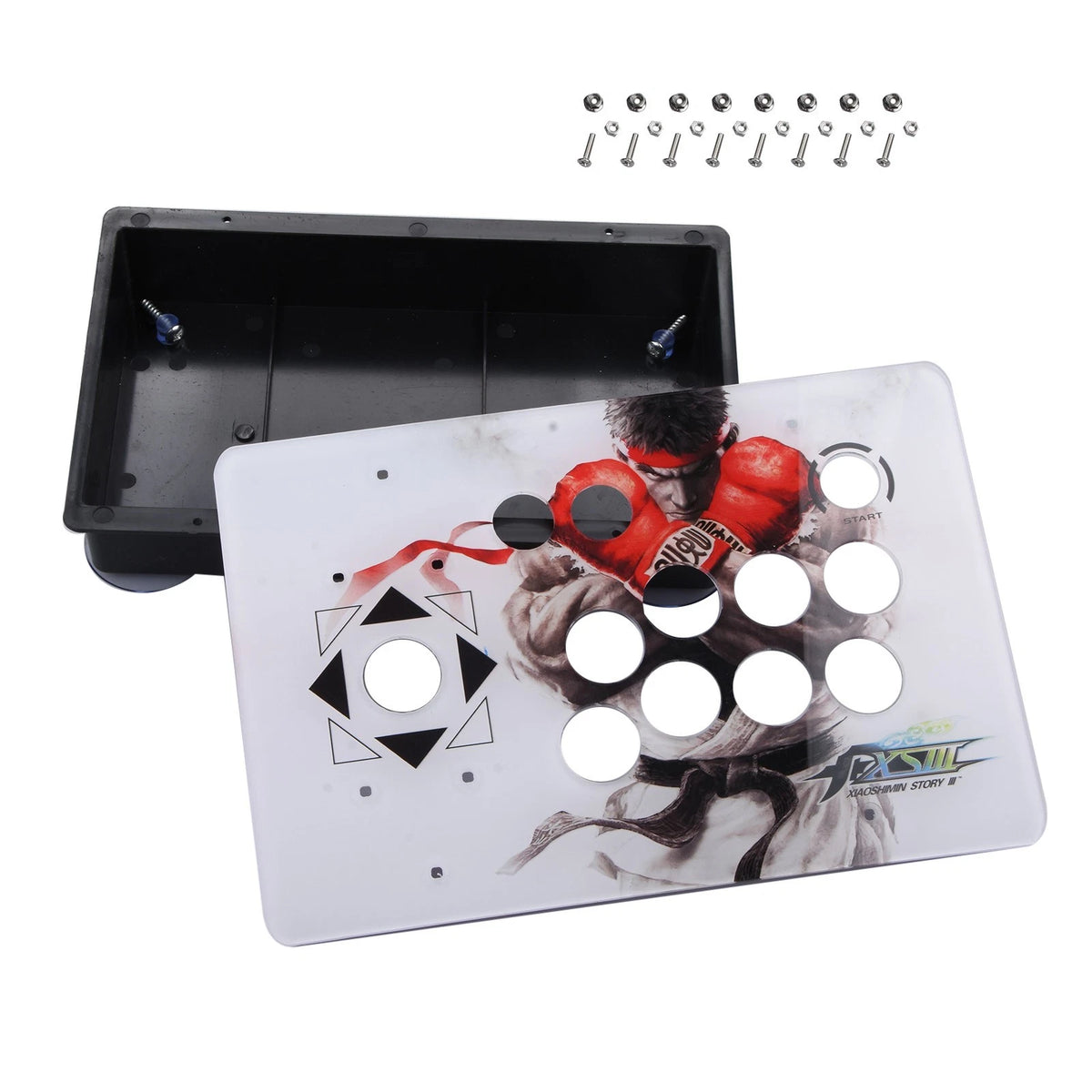 White Arcade Joystick Acrylic Panel+Case Game PC Rocker Joystick for Arcade fsa