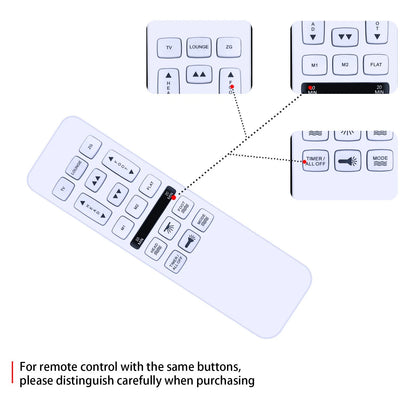 HJH55 Remote Control For Easy Rest /BedTech Adjustable Bed Base White