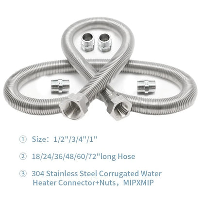 Update 304 Stainless 24L 3/4" MIP x 2PCS, steel color