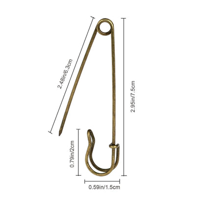 30Pcs/Set Large Heavy Duty Metal Safety Pins Brooch Pins DIY Sewing Tools