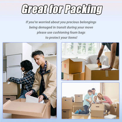 100PCS Cushioning Foam Pouche, 6x8Inch Packing 100PCS-6X8IN(0.5T), White