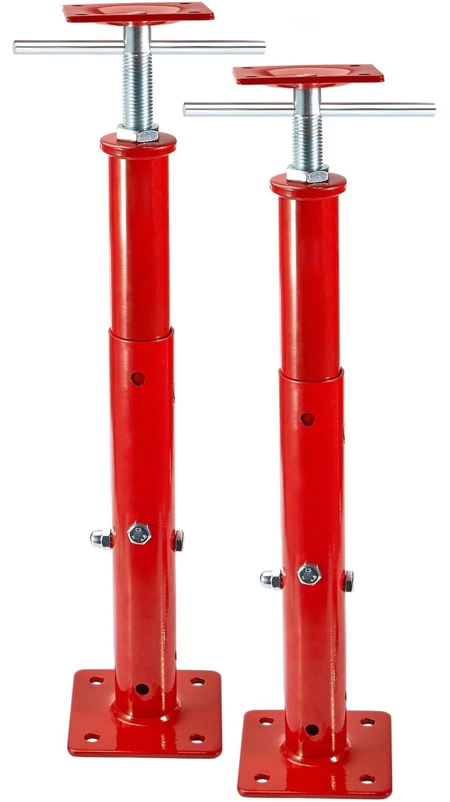 B4B BANG 4 BUCK House Jacks for Leveling Crawlspace, 21" - 43" (2 Pack), Red