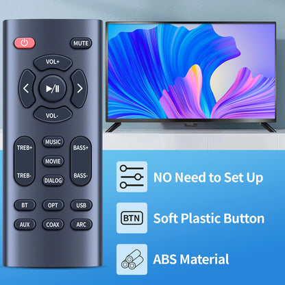 Replace Remote Control For Bestisan Sound Bar 80 watts 33.5 inch Sound Bars